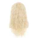 Blonde Long Curly Wig for Women 70s 80s Rocker Punk Wigs with Bangs Cosplay Halloween Costume Party Wigs