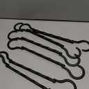 HOUSE DAY Closet Organizers and Storage 6 Pack, College Dorm Room Essentials, Multifunctional Organizer Magic Space Saving Hangers with 5 Holes, Storage Organization for Wardrobe Closet - Black