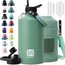 DYSANKY 1 Gallon Water Bottle Insulated | Thickened Stainless Steel Vacuum Metal Water Jug | Portable Sports Large for Gym and Hiking with Straw, Carrier Bag, Handle Strap | BPA-Free 128 oz