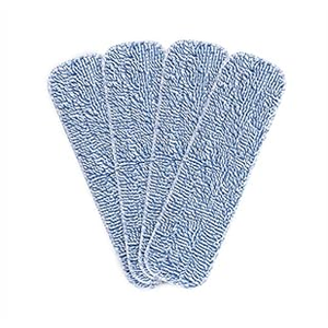 Replacement Microfiber Floor Cleaning Pads - 18''x5'' Dust Mop Refill Sweeping Pad Compatible with Bona Mop, Fits 17” to 18” Flat Mop - 4 Pack
