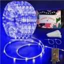 KNONEW 164FT 1000LED Rope Lights for Outside,Outdoor String Lights Waterproof 8 Modes Clear Tube Light for Indoor,Bedroom,Wedding,Garden,Patio,Christmas,Tree,Rv,Holiday Decoration(Blue)