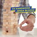 Hasbro Gaming Jenga Game | The Original Wood Block Game with Genuine Hardwood Blocks | Stacking Tower | Ages 6+ | 1 or More Players | Party Games for Kids | Family Games