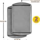 Wilton Perfect Results Nonstick Cookie Baking Sheets Set - Steel Bakeware that's Scratch-Resistant & Dishwasher Safe - Medium - 15 x 10 Inches (2-Piece Set), 15.25 x 10.25 in EACH