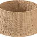 OIAHOMY Christmas Tree Collar, Wicker Holiday Tree Skirt & Stand Base Cover,Paper Rope Christmas Decor, Natural-24 inch (Large)