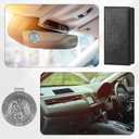 Christmas Car Registration and Insurance Card Holder Christmas Gift for Driver Include 1pcs Saint Christopher Medal, 1pcs Leather Vehicle Insurance Wallet Interior Car Accessories License