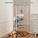 Ostutry 53in Extra Tall Cat Gate for Doorway No Drilling 29.5-40.1in Wide Dog Gate with Cat Door Pressure Mounted Walk Through Pet Gate