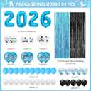 Light Blue Graduation Balloon Boxes 2026 with Led Light Graduation Decorations Class of 2026 Congrats Party Decorations 2026 Congrats Party Supplies