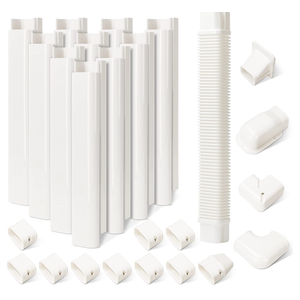 Easy to Install, Thick PVC Material, DIY Painting, Heat Resistance, with Screws, Decorative, Suitable for Most AC Line Set