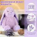 SuzziPals Heatable & Coolable Purple Bunny Stuffed Animal Heating Pad for Soothing & Relaxation, Lavender Purple Bunny Plush for Discomfort, Rabbit Stuffed Animals for Kids, Easter Bunny Plushies Gift