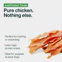 Just Food for Dogs Single Ingredient Healthy Dog Treats and Dog Snacks, Jerky Treats, Human Grade, Preservative and Grain Free, Rawhide Free Chews, Low Calorie Treat - Chicken Breast, 5 oz (EXP 10/26/27)