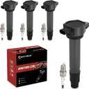 UF557 Ignition Coil Pack and Iridium Spark Plugs Set of 4 Compatible with Jeep Patriot Compass Dodge Avenger Caliber Journey Chrysler Sebring 200 2007-2016 2.4 2.0 L4,Replace#,GN10168,C1221