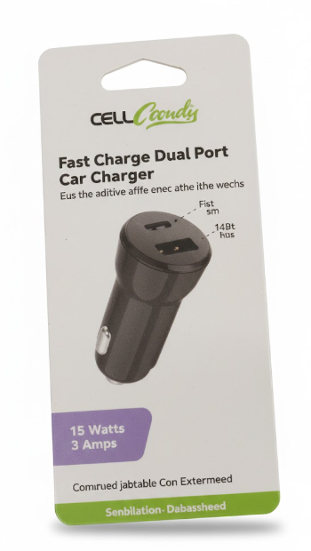 CellCandy - Dual Port Car Charger - USB-C & USB-A