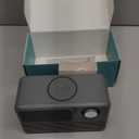 15W Fast Wireless Charger with Bluetooth Speaker and Alarm Clock Radio,4 in1 Wireless Charging Station for iPhone,Android Phones with FM Radio for Bedroom (7inch, Gray)