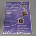 Printable Crystal Clear Sticker Paper 20 Sheets 8.5X11 inch Transparent Vinyl Sticker Paper 100% Glossy Clear Stickers for Inkjet or Laser Printer Not Waterproof