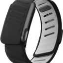 Waterproof Silicone Sport Band Compatible with WHOOP 5.0, One, Peak & Life | Soft-Touch, Sweatproof, Adjustable Replacement Strap for Men & Women  Durable, Comfortable & Easy to Clean (Black Grey/Black Metal)