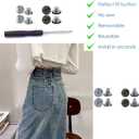 2 x 24 Sets Jean Button for Sewing Metal Jeans Denim,12 Sets Pin Buttons &12 Sets No-Sew Nailess Buttons with Screwdrivers,17mm
