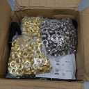 Grommet Press Kit with 3000 Eyelets & 3 Die Sets - Heavy Duty Cast Iron Hand Press Machine for Effortless Grommet Installation on Tarps, Curtains, Canvas, Tents & Crafts (1/4 3/8 1/2 Inch) (Black)