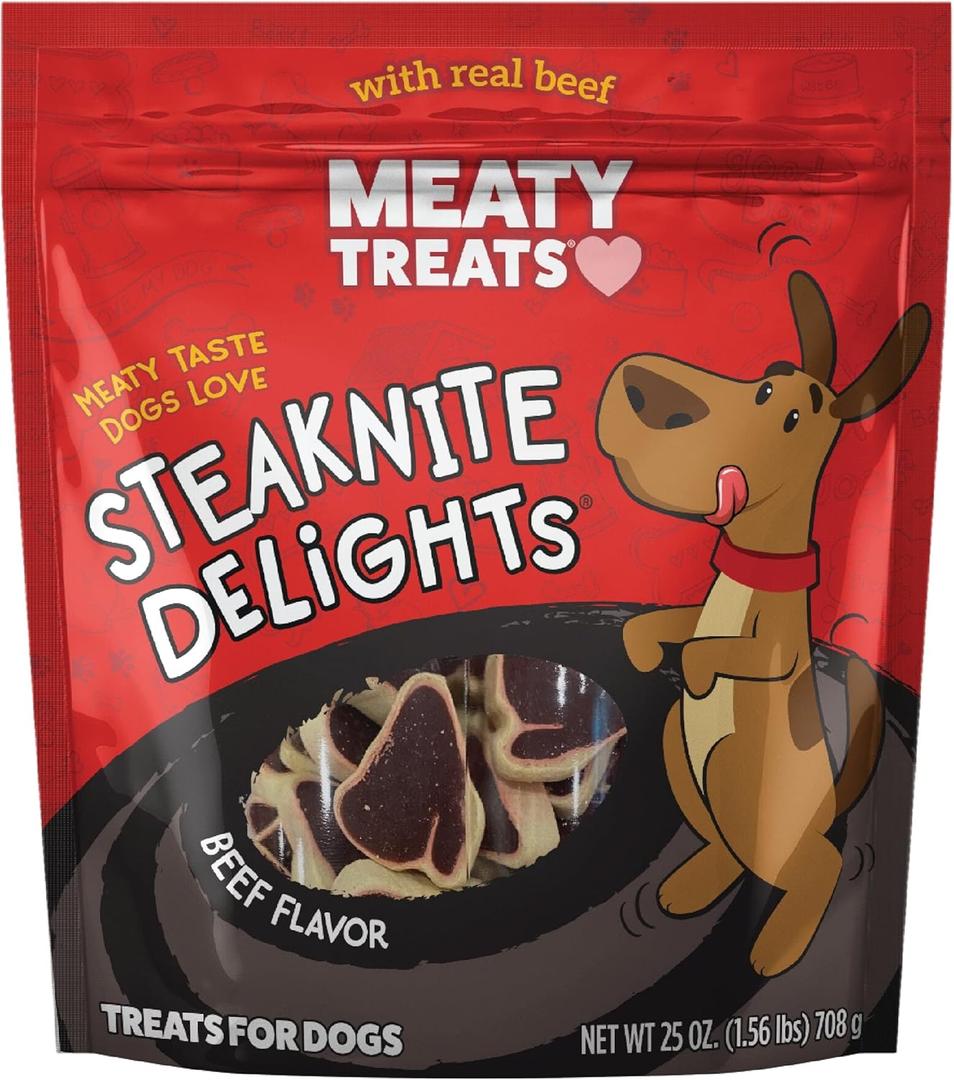 Meaty Treats Steaknight Delights Beef Flavor, 25-oz. (1.56 Pound (Pack of 1))