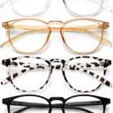Blue Light Blocking Glasses for Women/Men - 4-Pack Computer Reading/Gaming/TV/Phone Glasses, Anti-Glare