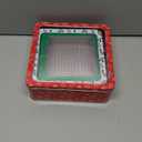 Steel Mill & Co Square Tin Containers with Lids, 3 Pack Christmas Cookie Tins, Festive Cookie Tins for Gift Giving & Holiday Treats, Metal Box Nesting Containers, Large Medium Small, Snowflake