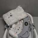 MoreFeel Collapsible Baby Bathtub for Newborn with Thermometer & 1 Hooded Towel & 1 Soft Floating Cushion,Portable Travel Bathtub with Drain Hole, Durable Foldable Baby Tubs for Infants to Toddler (Grey)