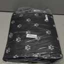 Petbobi Pet Reinforce Car Booster Seat for Dog Cat Portable and Breathable Bag with Seat Belt Dog Carrier Safety Stable for Travel Look Out,with Clip on Leash with PVC Tube (Foot) (Black Foot Print)