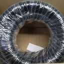 Pond Hose ID 2  25ft Black Corrugated Flexible Reinforced PVC Hose Vinyl Tubing for Pond Pump Fountain Garden Waterfall, Non-toxic & Kinkproof, with 2 clamps (2" ID)