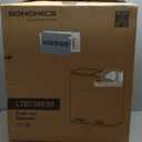 SONGMICS Trash Can, 2 x 10.6 Gallon (2 x 40 L) Garbage Can for Kitchen, with 15 Trash Bags, 2 Compartments, Plastic Inner Buckets and Hinged Lids, Airtight, Silver and Black ULTB730E80