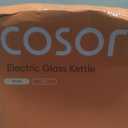 Cosori Electric Kettle, No Plastic Contact With Water, Wide Mouth For Easy Cleaning, Auto Shut Off, 1.7L Tea Kettle & Hot Water Boiler, Water Heater & Teapot, Borosilicate Glass, Black, 1500W (1.8 Quarts)