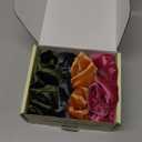 Large Premium Velvet Scrunchie for Women Silky Fabric Hair Ties Soft Ponytail Holder (Rose red Orange Green Grey) (1 Count (Pack of 4))