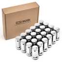 24-Piece Set M14 x 1.5 Wheel Hub Nuts, 1.8-inch (45mm) Closed One-Piece Tapered Seat, Chrome-Plated Finish, 3/4-inch Hex (for Automotive Wheel Hubs with M14x1.5 Threads)