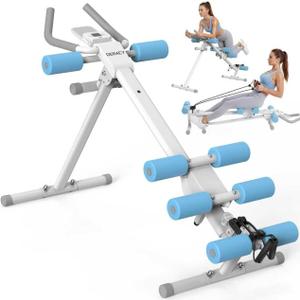 DERACY Ab Workout Machine Adjustable Ab Trainer Abdominal Trainer for Home Gym Foldable Ab Crunch Machine for Core 440 LBS