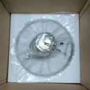 12" Farmhouse Pendant Light, Hand-Blown Clear Hammered Glass Hanging Light Fixture with Brass Gold Finish, Adjustable Chain Ceiling Light for Kitchen Island, Dining Room, Hallway, E26 Socket