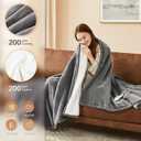 Homemate Electric Heated Blanket Full Size - 72"x84" Heating Blanket Full Size 1/2/4/6/8 Hours Auto-Off 10 Heat Level Over-Heat Protection Flannel Sherpa ETL Certification