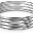 Round Galvanized Raised Garden Bed Kit, Round Galvanized Planter for Vegetables/Herbs/Flowers Heavy-Duty Steel Outdoor Water Trough (Silver, 4X4X1FT)