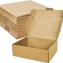 12x9x4 Inches Shipping Boxes, White Corrugated Cardboard Literature Mailer for Small Business, Set of 20 Packaging Supplies