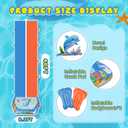 40FT Double Slip and Water Slides for Kids Adults Backyard, Extra Long Lawn Water Slides with 2 Bodyboards, Heavy Duty, Giant Inflatable Water Slip Toys with Crash Pad for Summer Outdoor Party, 40*5.6ft