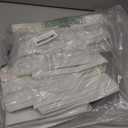 BagDream Gift Bags 100Pcs 5.25x3x8 Small Kraft Paper Gift Bags with Handles Bulk, White Paper Sacks for Wedding Birthday Party favor, Retail, Merchandise, Small Grocery