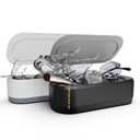 KUNPHY Sonic Jewelry Cleaner, Jewelry Cleaner Machine with 12oz 46kHz, Professional Sonic Cleaner with One-Touch Operation, Sonic Cleaner for Rings, Glasses, Jewelry, Dentures, 2packs(White+Black)