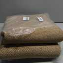 Wonnitar Farmhouse 5x8 Area Rugs for Living Room, Boho Washable Large Dining Room Rug, Neutral Braided Rubber Backed Mat Woven Absorbent Floor Carpet for Bedroom Kitchen Entry (Beige,5'x8')