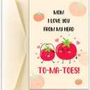 4 x POMELION Mother's Day Card for Mom from Daughter, Son, Kids - Cute Gifts For Mom Mommy First Mom To Be - Unique Birthday Present to Mommy Mother - Greeting Card