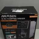 AIRMSEN Grind & Brew Coffee Maker with Built-in Grinder - Single-Serve Machine Compatible with K-Cup Pods & Ground Coffee, 1000W Fast 6-14oz Brew, Descaling Alert, Touchscreen & 50oz Removable Tank