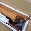 Teak Shower Chair Stool, 24" Shower Bench Seat, Wooden Bathroom Bench with Storage Shelf for Indoor & Outdoor Use