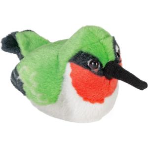 Wild Republic Audubon Birds Ruby-Throated Hummingbird with Authentic Bird Sound, Stuffed Animal, Bird Toys for Kids & Birders