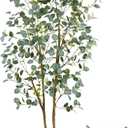 Warmplants Artificial Eucalyptus Tree, 7ft Tall Silk Leaves Fake Plant with Basket for Outdoor Indoor, 83'' Faux Eucalyptus Trees for Home Office Livingroom Floor Dcor