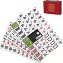 Mahjong Set, 146pcs Chinese Mahjong Tile Set Quality Mahjong Tiles1.18" Travel Size with Exquisite Storage Box Easy to Carry, Instruction Included Mah Jongg Sets for Family Friends Gatherings