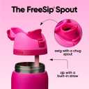 Owala FreeSip Insulated Stainless Steel Water Bottle with Straw, BPA-Free Sports Water Bottle, Great for Travel, 40 Oz, Read My Lips