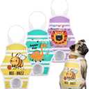 Jollywoods 3 Pack Washable Female Dog Diaper Onesie Sanitary Pantie with Adjustable Suspender, Reusable Fixed Diapers, Super Absorbent Leakproof for Small Medium Large Dog in Heat Cycle M