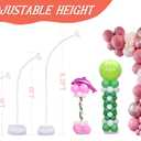 AerWo [Upgraded] Balloon Arch Kit 8.2FT & 6FT, Free Bending Top Half Balloon Arch Stand with Base, Floor Arch Backdrop Stand Frame for Lawn Yard Birthday Wedding Party Christmas Decorations