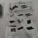 2-Tier Washer Dryer Countertop with 2.75" H Edge Rails, 54" W x 27.55" D Laundry Countertop for Folding Clothes, Washer and Dryer Topper with Non-Slip Pad (Dark Walnut)